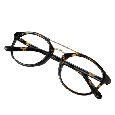 VisionGlobal Blue Light Blocking Glasses for Women/Men, Anti Eyestrain, Computer Reading, TV Glasses, Stylish Oval Frame, Anti Glare (Black, +0.75 Magnification)