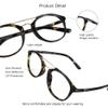 VisionGlobal Blue Light Blocking Glasses for Women/Men, Anti Eyestrain, Computer Reading, TV Glasses, Stylish Oval Frame, Anti Glare (Black, +0.75 Magnification) view 2