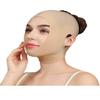 Anna-Kaci Womens Chin Strap Support Band Neck Bandage Post Surgical Compression Head wrap, Neck and Chin Compression Garment Wrap, Dark Beige, Medium view 1
