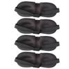 Healifty 3D Contoured Sleep Eye Mask for Women and Men Soft Comfortable Blindfold with Elastic Strap Blocks Light for Deep Rest and Relaxation Set of 4 Black Sleeping Masks view 1