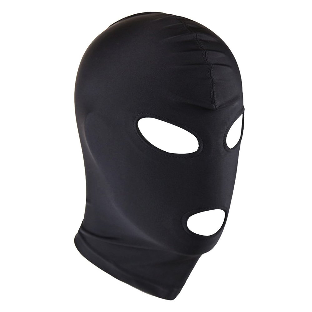 easyforever Unisex Headgear Breathable Blindfold Face Cover Cosplay Costume Open Eye Mouth Hood Mask Open Eye & Mouth One Size