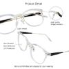 VisionGlobal Blue Light Blocking Glasses for Women/Men, Anti Eyestrain, Computer Reading, TV Glasses, Stylish Oval Frame, Anti Glare (Clear, No Magnification) view 2