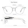 VisionGlobal Blue Light Blocking Glasses for Women/Men, Anti Eyestrain, Computer Reading, TV Glasses, Stylish Oval Frame, Anti Glare (Clear, No Magnification) view 3