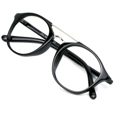 VisionGlobal Blue Light Blocking Glasses for Women/Men, Anti Eyestrain, Computer Reading, TV Glasses, Stylish Oval Frame, Anti Glare (Black, +3.50 Magnification)