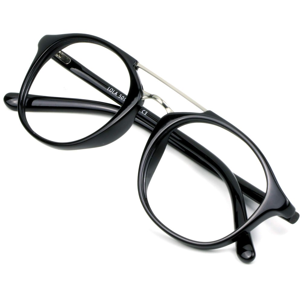 VisionGlobal Blue Light Blocking Glasses for Women/Men, Anti Eyestrain, Computer Reading, TV Glasses, Stylish Oval Frame, Anti Glare (Black, +3.50 Magnification)