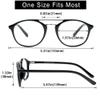 VisionGlobal Blue Light Blocking Glasses for Women/Men, Anti Eyestrain, Computer Reading, TV Glasses, Stylish Oval Frame, Anti Glare (Black, +3.50 Magnification) view 3