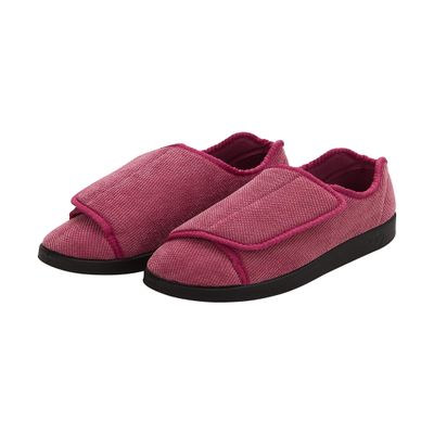Silverts Women's Extra Wide Adjustable Slippers, Non-Slip Diabetic Shoes