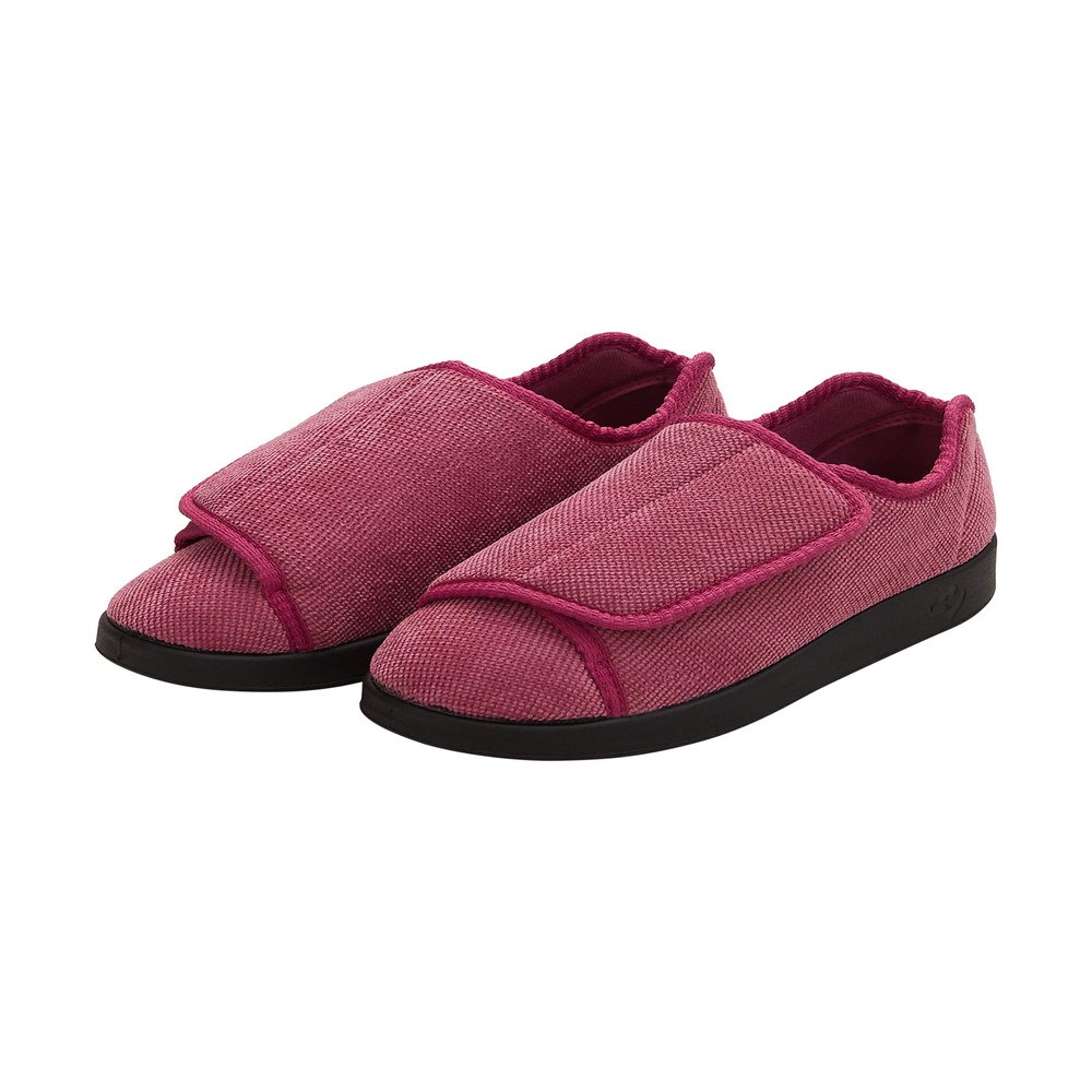 Silverts Women's Extra Wide Adjustable Slippers, Non-Slip Diabetic Shoes
