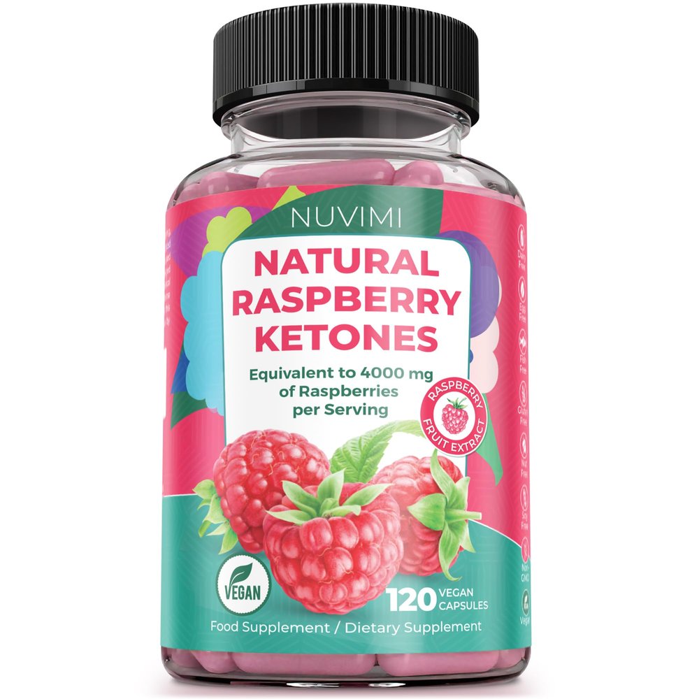 NUVIMI - Raspberry Ketones - 4000 mg - Natural Dietary Food Supplement to Help Support Healthy Keto Diet for Men & Women - 120 Vegan Capsules