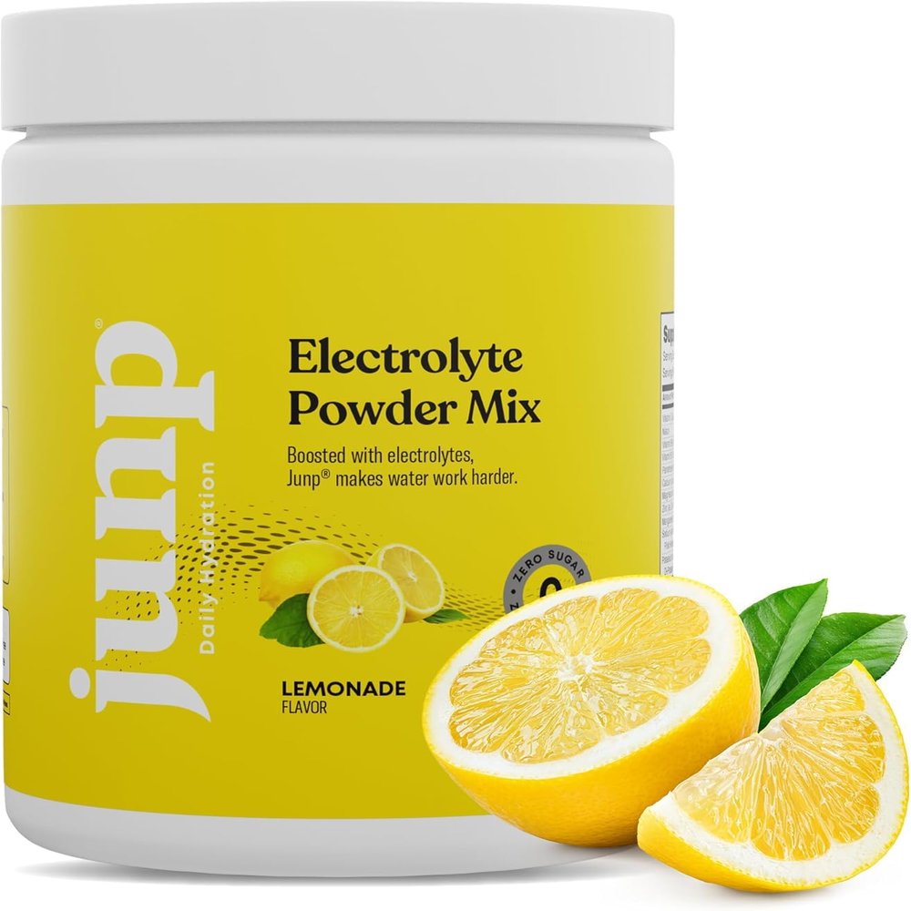 JUNP Electrolytes Powder No Sugar No Carbs Lemonade Keto Electrolyte Drink Mix - Potassium & Salt Hydration Powder Electrolytes - Zero Calorie Sugar Free Electrolyte Powder, Kosher, 90 Servings