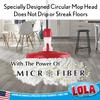 LOLA Revolution Microfiber Spin Mop Refill, Braided Pad, Super Absorbent, Reusable & Machine Washable, Does Not Drip Or Streak, 1 Pack view 3