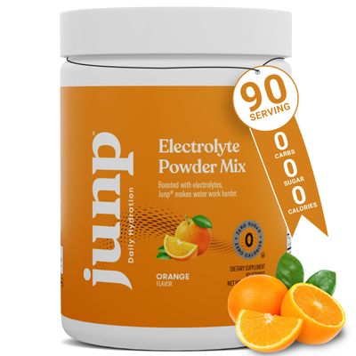 JUNP Electrolytes Powder No Sugar No Carbs, Sweet Tangy Citrus Orange Keto Electrolyte Drink Mix, Potassium & Salt Hydration Powder Electrolytes Zero Calorie Sugar Free Electrolyte Powder, 90 Servings