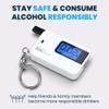 BACtrack Go Keychain Breathalyzer (White) and 20 Breathalyzer Mouthpieces Bundle view 4