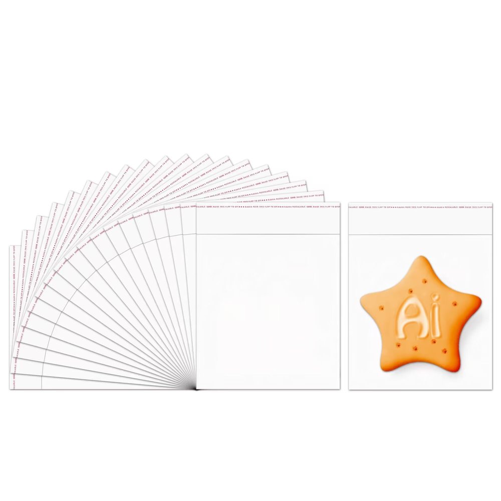 Crystal Clear Self Sealing Cello Bags 300pcs 4x4 Resealable Cellophane Bag 1mil OPP Poly Bags for Jewelry Earrings Candies Bakery Candle Soap Cookie 9 Sizes to Choose from