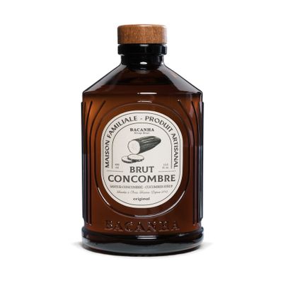 Bacanha - Raw Organic Cucumber Syrup | 13.53 Fl Oz (One 400ml Glass Bottle) | Imported from France