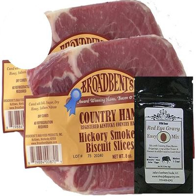 Julia's Pantry Smoked Country Ham Biscuit Slices and Red Eye Gravy Sample