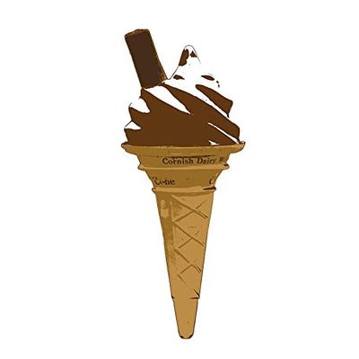 Home Comforts Ice Cream Ice Cream Cone Cone Chocolate Sauce-20 Inch By 30 Inch Laminated Poster With Bright Colors And Vivid Imagery-Fits Perfectly In Many Attractive Frames