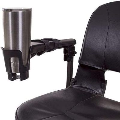 Standard Size Mobility Scooter Power Wheelchair Cup Holder - Fits Most Brands - Designed for Armrests 3" or Less