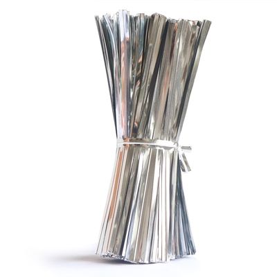 VOZLAC Twist Ties for Treat Bags 750 Pcs Party Cake Pops Ties 3.94" (Silver)