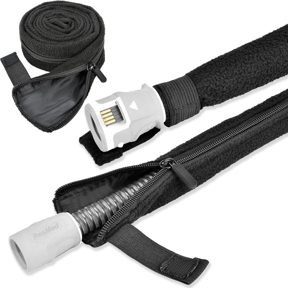 6ft 4in Heated CPAP Hose Cover for ResMed AirSense 10/11 Climatelineair Heated Tubing, Full-Length Zippered CPAP Tube Cover Sleeve Wrap - Keep Deep Sleep, Cats Proof, Prevent Condensation