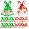 20 Pack Christmas Decorative Candy Boxes, Cookies, Goodies Christmas Candy Bags Santa Claus Gift Box Present Packaging for Festival Holiday New Year Christmas Party Favors view 1