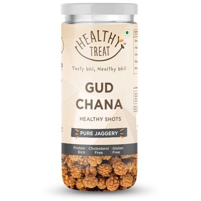 Healthy Treat Gur Chana 100 gm Jar | Jaggery Coated Chana | Immunity Booster