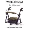 SPRING SEAON Rollator Walker Seat and Backrest Covers Set - Removable Washable Soft Fabric, Universal Fit & Adjustable Patterns, Essential Rollator Accessories(camo view 2
