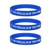 ZDBDH 3 Pack-NO Needles OR BP This ARM Bracelet for Men Women Medical Safe SOS Jewelry 100% Silicone Rubber Wristbands for Adult Ki d,Outdoor Sport Health Safet Warning ID Bracelet,7.48",Blue view 1