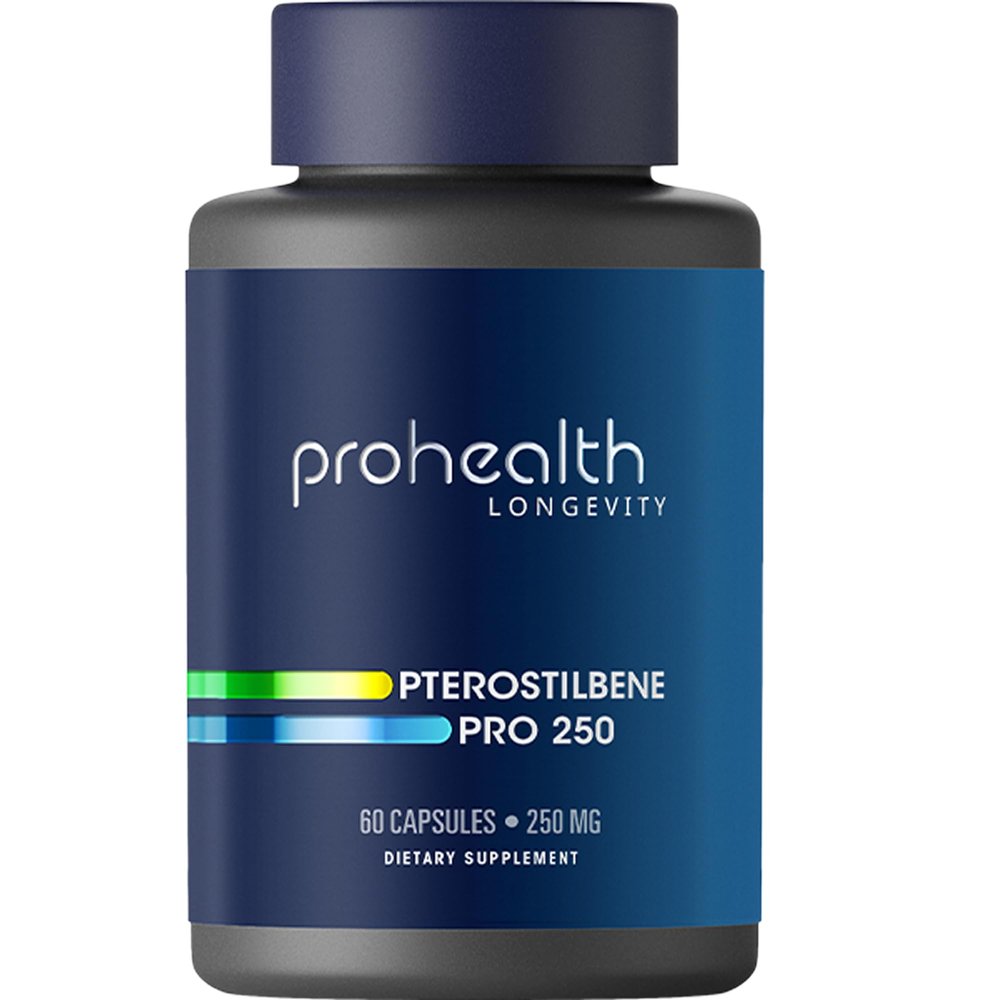 Pterostilbene Supplement (250mg, 60 Capsules) | Clinically Proven, Third-Party Tested Antioxidant for Heart & Brain Health | Activates Longevity Genes