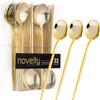Elegant Novelty Gold Plastic Teaspoons (32) view 1