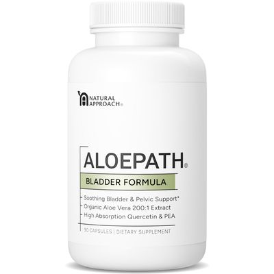 ALOEPATH - 200x Aloe Vera Bladder Support with Quercetin, Pea & L-Arginine - Organic Aloe Vera Capsules for Bladder & Pelvic Wellness - Premium USA Manufactured Supplement - 90 Capsules