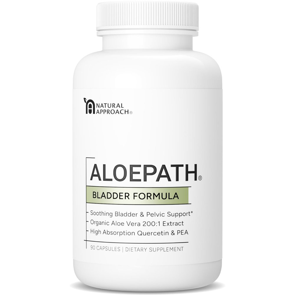 ALOEPATH - 200x Aloe Vera Bladder Support with Quercetin, Pea & L-Arginine - Organic Aloe Vera Capsules for Bladder & Pelvic Wellness - Premium USA Manufactured Supplement - 90 Capsules