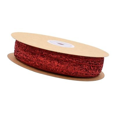 DUO ER 10mm/20mm Multicolor Glitter Velvet Ribbon Wedding Party Decoration Handmade Gift Wrapping Hair Bowknot DIY Christmas (Color : Red, Size : 20mm 10m)