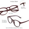 VisionGlobal Blue Light Blocking Glasses for Women, Anti Eyestrain, Computer Reading, TV Glasses, Stylish Oval Frame, Anti Glare (Dark Red, 5.25 Magnification) view 2