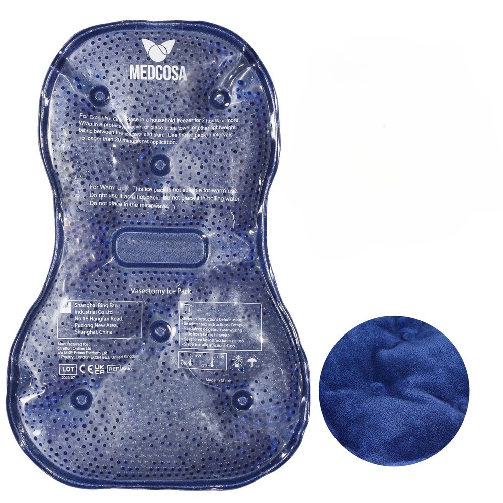 Medcosa Vasectomy Ice Packs - Vasectomy Gifts for Men - Groin Ice Pack - Reusable and Comfortable Velvet Material - Moulds to Body - Remains Cold for 25 Mins