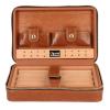 Rodipu Cigar Storage Box, Cigar Box, Lock Moisture PU Leather Portable Cigar Box, for Travel Outdoor(Brown Square) view 1