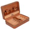 Rodipu Cigar Storage Box, Cigar Box, Lock Moisture PU Leather Portable Cigar Box, for Travel Outdoor(Brown Square) view 4