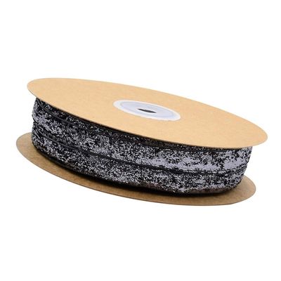 DUO ER 10mm/20mm Multicolor Glitter Velvet Ribbon Wedding Party Decoration Handmade Gift Wrapping Hair Bowknot DIY Christmas (Color : Black, Size : 10mm 20m)