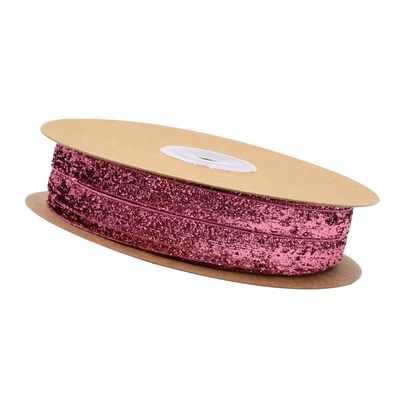 DUO ER 10mm/20mm Multicolor Glitter Velvet Ribbon Wedding Party Decoration Handmade Gift Wrapping Hair Bowknot DIY Christmas (Color : Pink, Size : 20mm 10m)