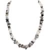 Zenergy Gems CHARGED 18" Natural Himalayan Black Tourmaline Quartz (Tourmalinated - Black Rutile) Crystal Necklace Tumble Polished + Selenite Charging Heart [Included] view 1
