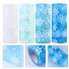 White Skirt White Tulle Ribbon 4 Rolls Fabric Tulle Snowflake Roll for Xmas Decoration Wrapping Craft Table Runner Bows Wedding Party 10 Yards Glitter Ribbon Christmas Decor view 2