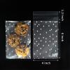 Cookie Bags 200 Pcs 4 x 6 Self Adhesive Cookie Bags Cellophane Treat Bags Self Sealing Clear Plastic Bags White Polka Dot Party Favor Bag for Party Gift Giving Bakery Candy Cookie Chocolate1 view 2