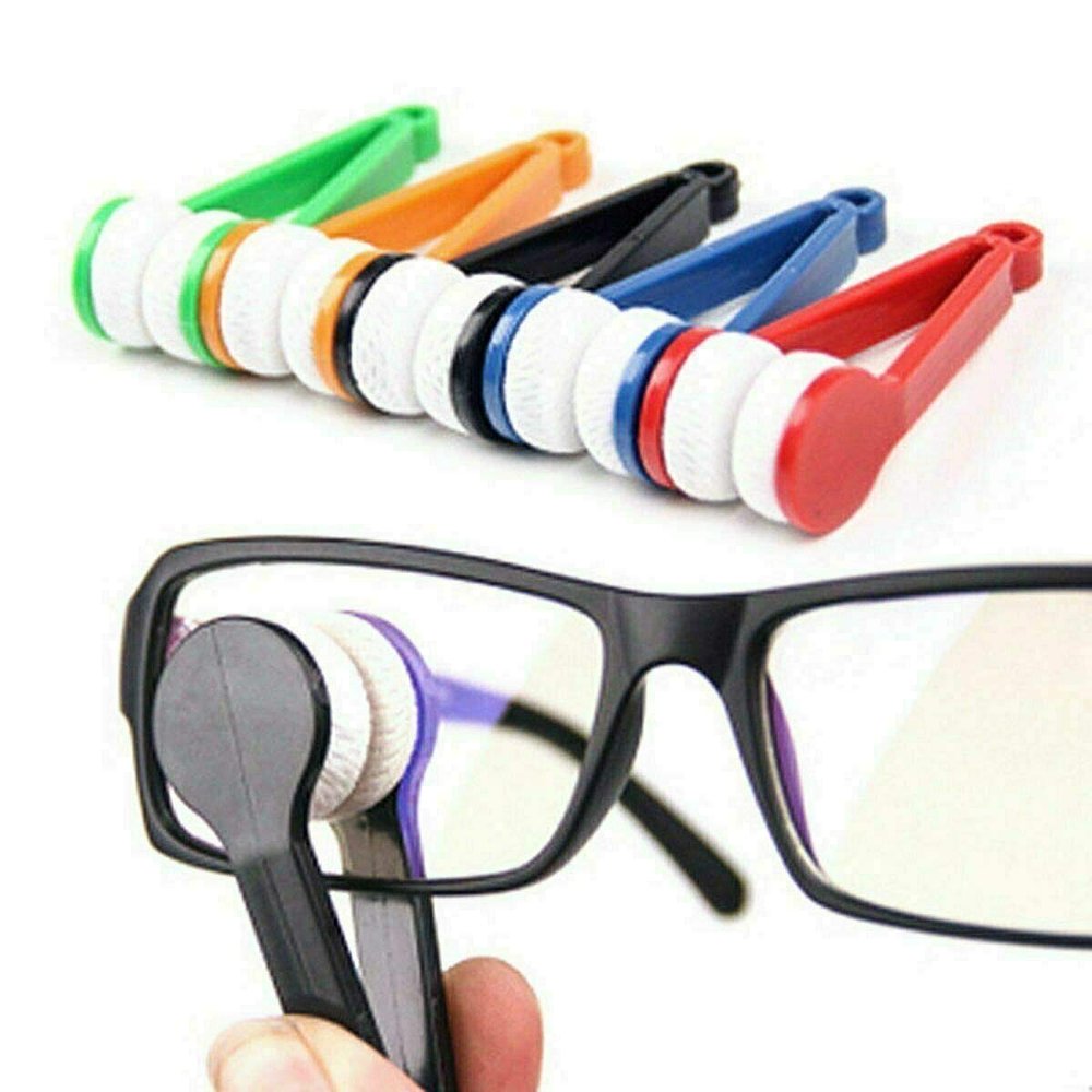 5 Pcs Mini Sun Glasses Cleaner Brush Microfiber Portable Eyeglass Cleaning Tool