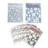 200 PCS White Snowflake Cellophane Bags Clear Self Sealing 4x5 Christmas Plastic Bags for Candy Goodie Cookie Bakery Holiday Party Supplies by Baryuefull view 1