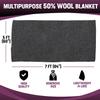 Kemp USA 50% Wool Multipurpose Blanket - Ideal for Camping Essentials, Disaster Relief, Military Use, Donations - Measures 60'' x 84'', 5 lbs - Durable Throw Blanket for Survival Kit, Fire Retardant view 2
