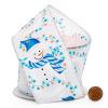 2 1/2" X 10 Yards Snowmen in Blue White Wired Ribbon Christmas view 1