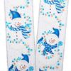 2 1/2" X 10 Yards Snowmen in Blue White Wired Ribbon Christmas view 2