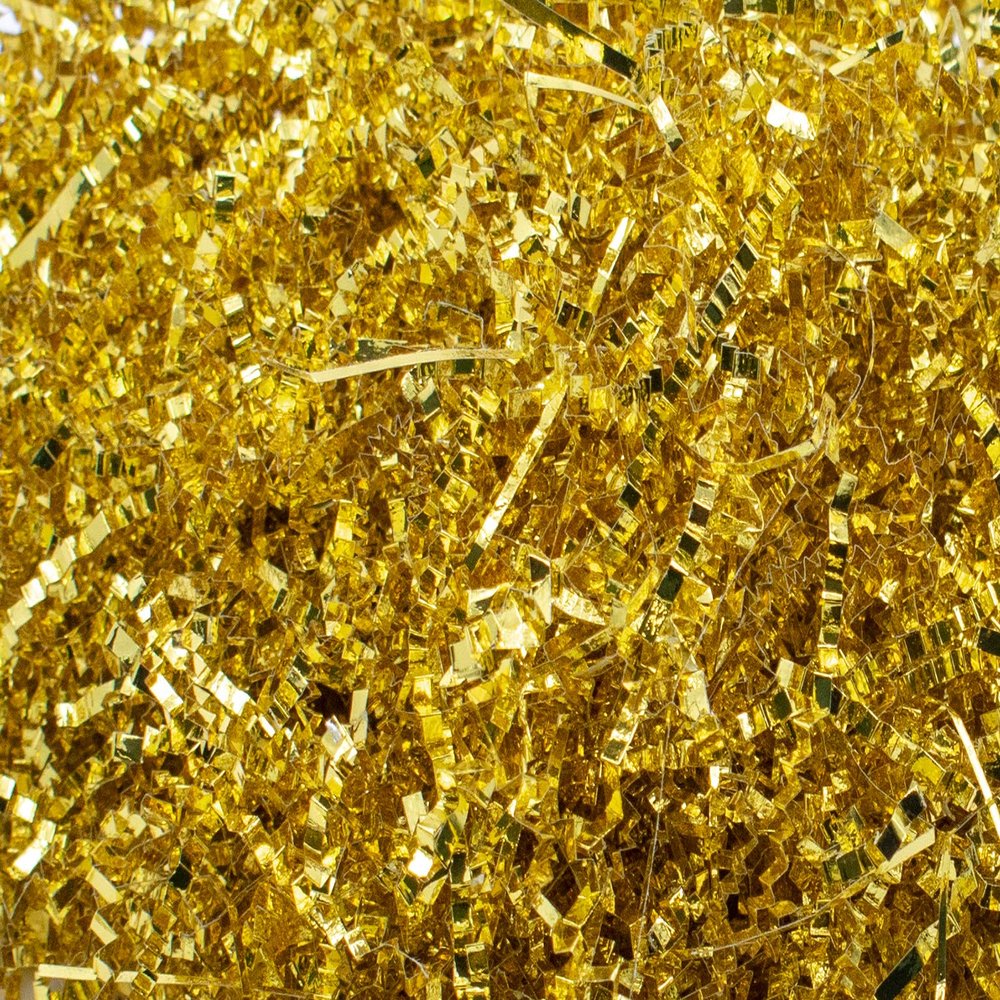 Stephanie Imports Made In USA 3-Ply Crinkle Cut Shredded Paper 2 lbs (Metallic Gold)
