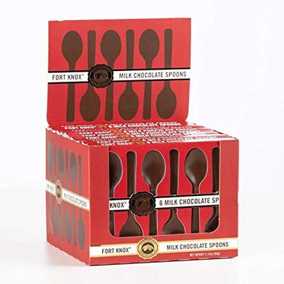Fort Knox Milk Chocolate Spoons, 2.12 Ounce - 12 Count Display Box
