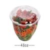Smygoods Disposable Plastic Salad Bowls with Airtight Lids Ideal for Meal Prep, Takeout, Catering, Parties, Picnics, and Food Storage, Stackable, Leak-Proof view 2